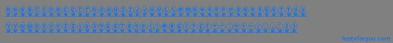 XmasLightsBrk-Schriftart – Blaue Schriften auf grauem Hintergrund
