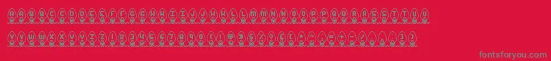 XmasLightsBrk Font – Gray Fonts on Red Background