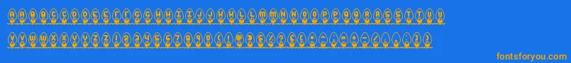XmasLightsBrk Font – Orange Fonts on Blue Background