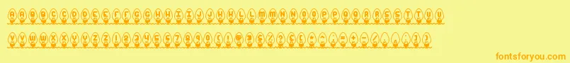 Weitere Informationen zur XmasLightsBrk-Schriftart XmasLightsBrk-Schriftart – Orangefarbene Schriften auf gelbem Hintergrund