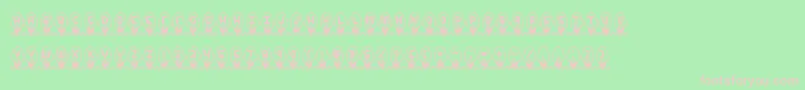 XmasLightsBrk Font – Pink Fonts on Green Background
