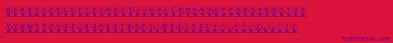 XmasLightsBrk Font – Purple Fonts on Red Background