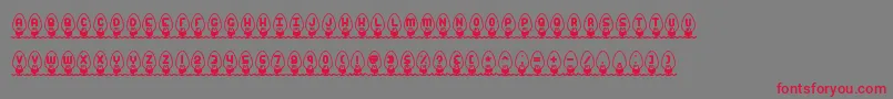 XmasLightsBrk-Schriftart – Rote Schriften auf grauem Hintergrund