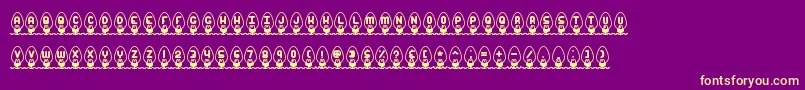 fuente XmasLightsBrk – Fuentes Amarillas Sobre Fondo Morado