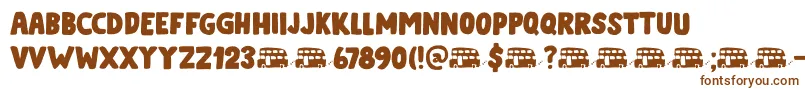 Шрифт Doubledecker DEMO – коричневые шрифты на белом фоне