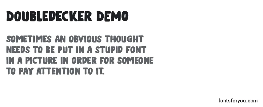 Review of the Doubledecker DEMO Font