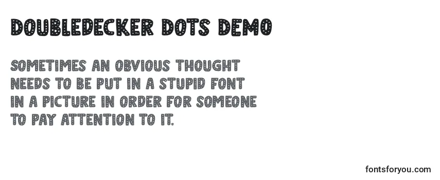 Überblick über die Schriftart Doubledecker Dots DEMO