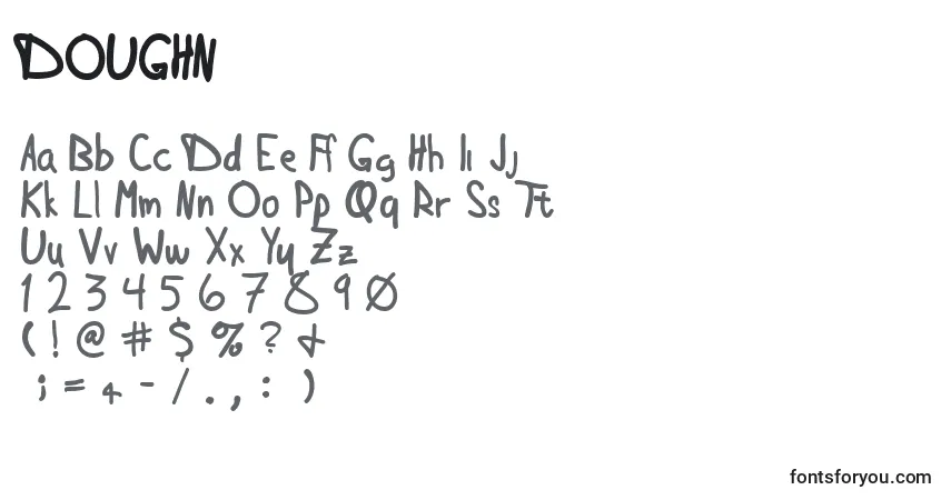 Шрифт DOUGHN   (125412) – алфавит, цифры, специальные символы