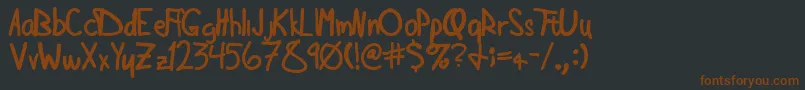DOUGHN   Font – Brown Fonts on Black Background
