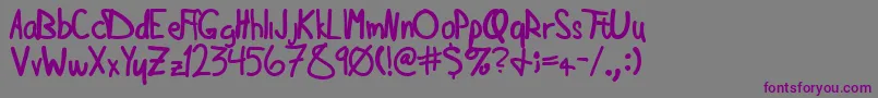 DOUGHN   Font – Purple Fonts on Gray Background
