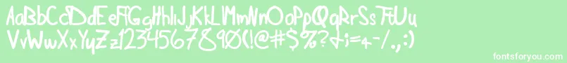 DOUGHN   Font – White Fonts on Green Background