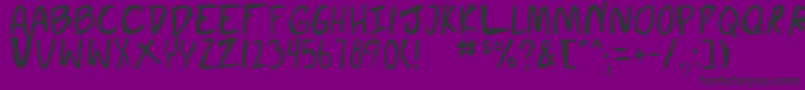 doujin Font – Black Fonts on Purple Background