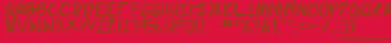 More about doujin Font doujin Font – Brown Fonts on Red Background