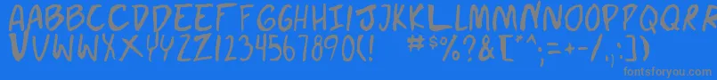 doujin Font – Gray Fonts on Blue Background