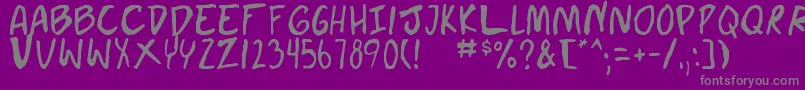 doujin Font – Gray Fonts on Purple Background