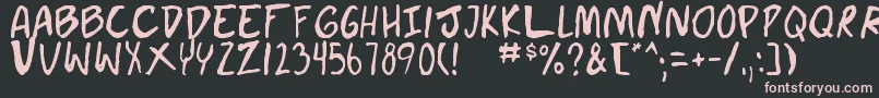 doujin Font – Pink Fonts on Black Background