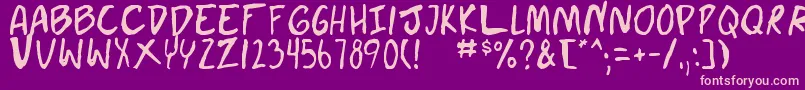 doujin Font – Pink Fonts on Purple Background