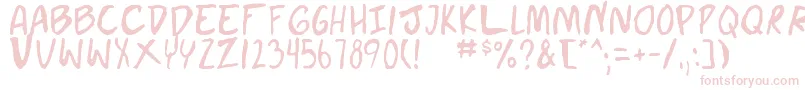doujin Font – Pink Fonts on White Background