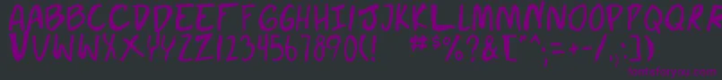 doujin Font – Purple Fonts on Black Background