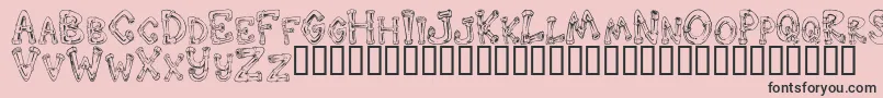 フォントDOWND    – ピンクの背景に黒い文字