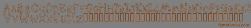 DOWND    Font – Brown Fonts on Gray Background