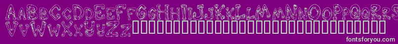 フォントDOWND    – 紫の背景に緑のフォント