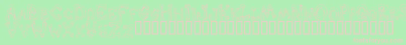 フォントDOWND    – 緑の背景にピンクのフォント