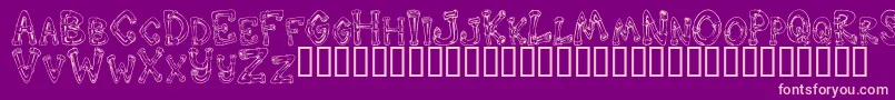 DOWND    Font – Pink Fonts on Purple Background