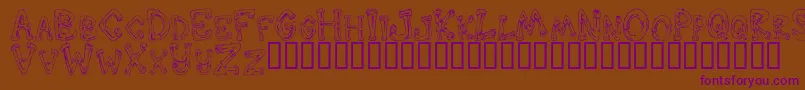 DOWND    Font – Purple Fonts on Brown Background