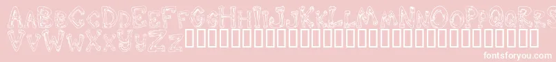 DOWND    Font – White Fonts on Pink Background