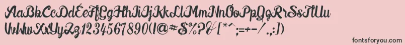 Downhill Font – Black Fonts on Pink Background