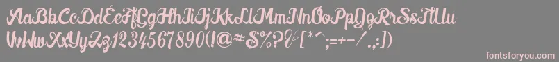 Downhill Font – Pink Fonts on Gray Background