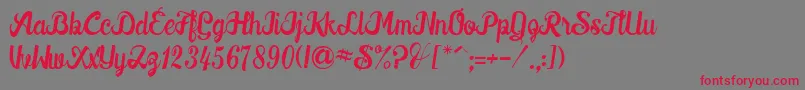 Downhill Font – Red Fonts on Gray Background