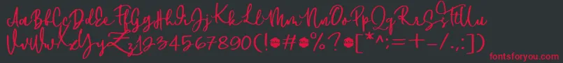 Downtown DEMO Font – Red Fonts on Black Background