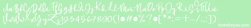 Downtown DEMO Font – White Fonts on Green Background