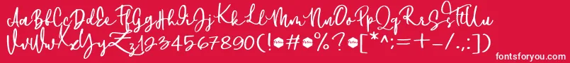 Downtown DEMO Font – White Fonts on Red Background