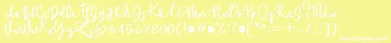 Downtown DEMO Font – White Fonts on Yellow Background