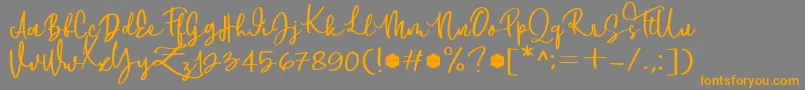 Downtown DEMO Font – Orange Fonts on Gray Background