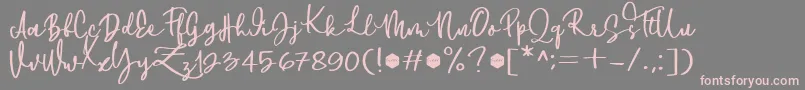 Шрифт Downtown DEMO – розовые шрифты на сером фоне