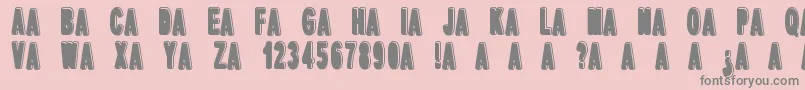 dPopper Font – Gray Fonts on Pink Background