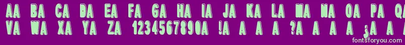 Шрифт dPopper – зелёные шрифты на фиолетовом фоне