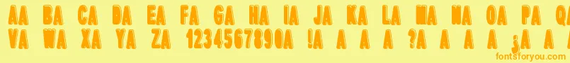 dPopper Font – Orange Fonts on Yellow Background