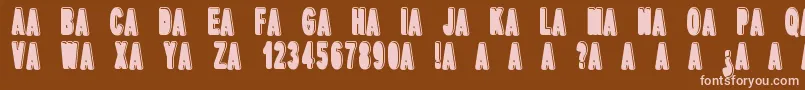 dPopper Font – Pink Fonts on Brown Background