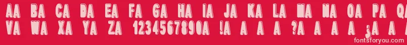 dPopper Font – Pink Fonts on Red Background