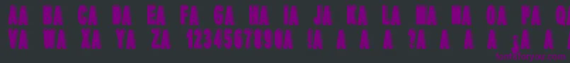 Czcionka dPopper – fioletowe czcionki na czarnym tle