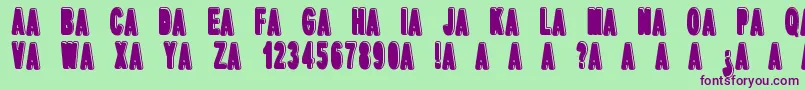 dPopper Font – Purple Fonts on Green Background