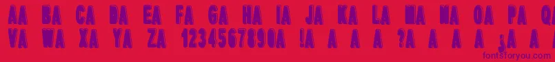 dPopper Font – Purple Fonts on Red Background