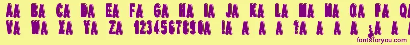 dPopper Font – Purple Fonts on Yellow Background