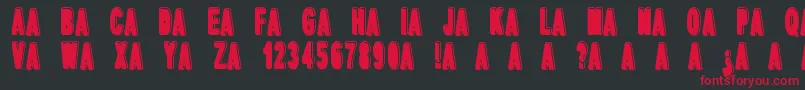 dPopper Font – Red Fonts on Black Background