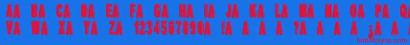 dPopper Font – Red Fonts on Blue Background